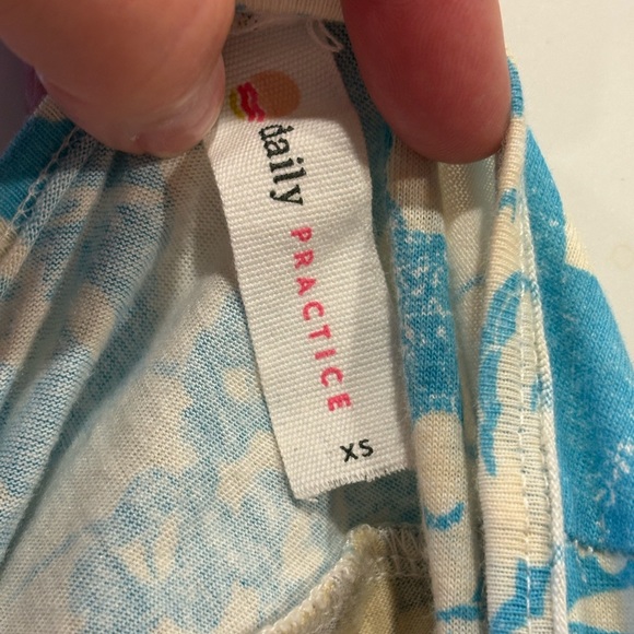 Anthropologie Daily Practice Tiered Ruffle Floral Knit mini dress - size xsmall - Picture 12 of 12